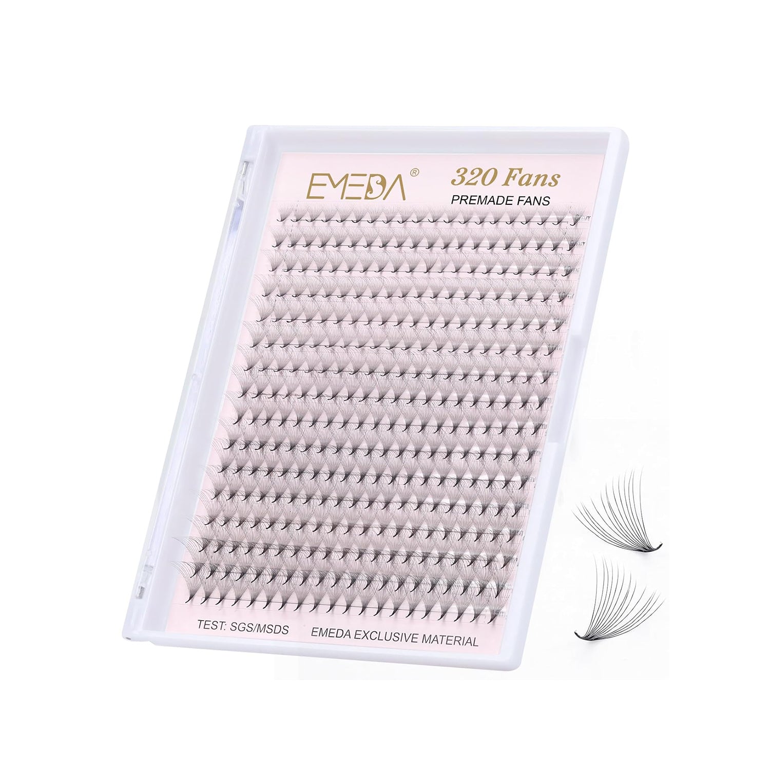 14 D Pointy Premade Fans | 0.05 MM | 8-15 MM | 320 PCS