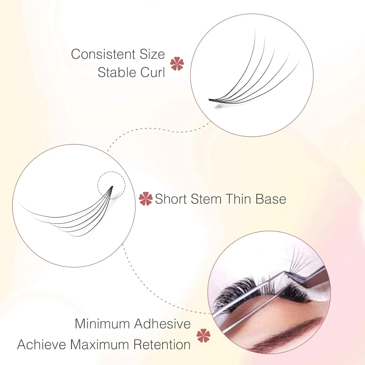 10D Premade Loose Fans | 0.07 MM| 9-14MM | 600 PCS