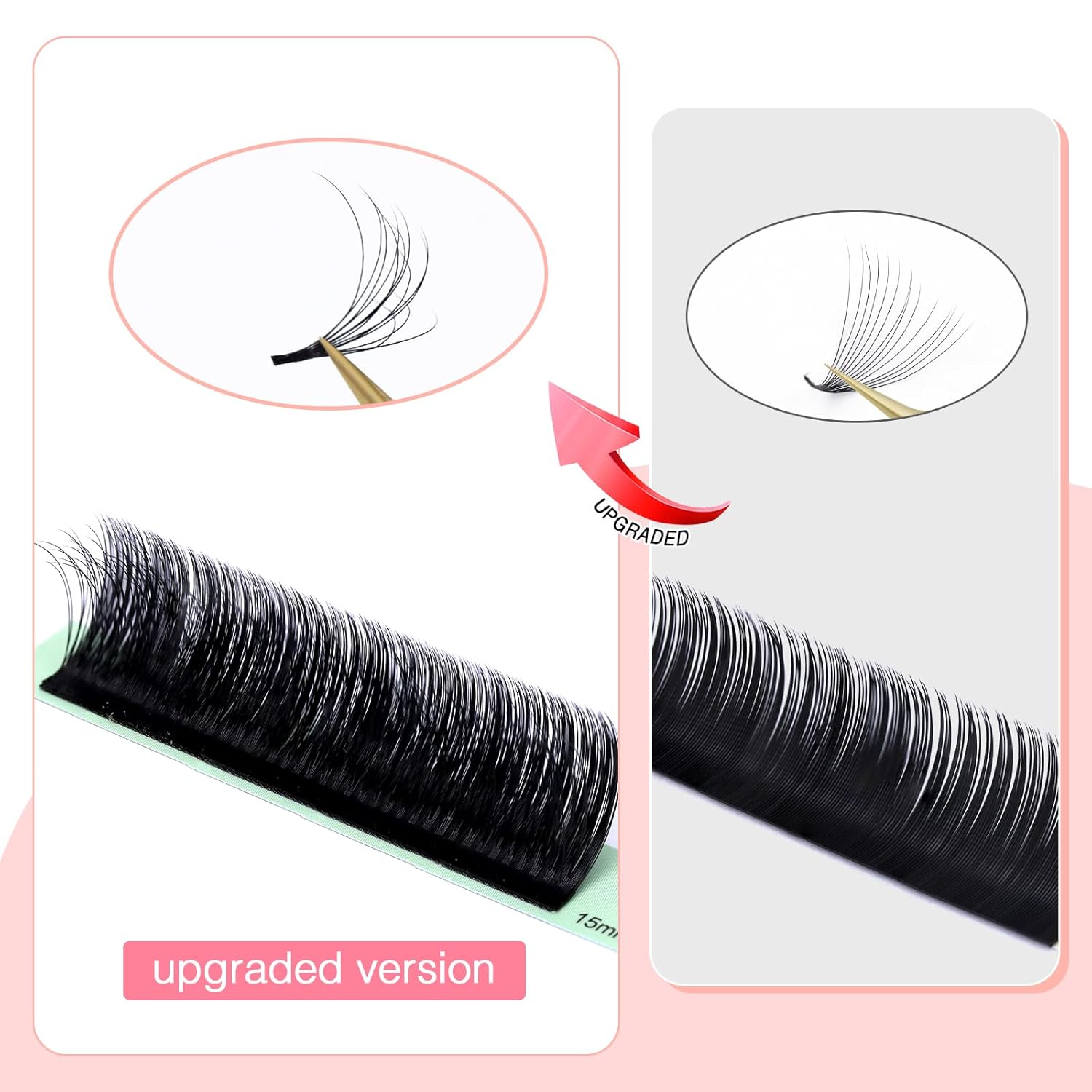 0.05 MM 3D Effect Easy Fan Lash Extensions/12 Rows