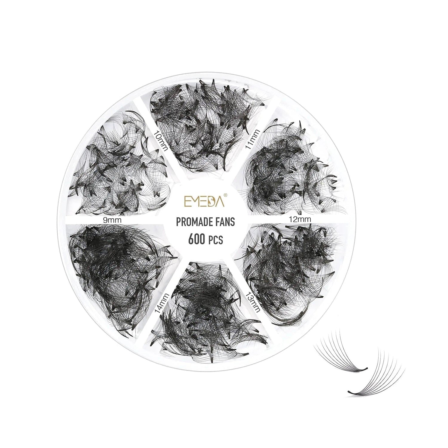 10D Premade Loose Fans | 0.07 MM| 9-14MM | 600 PCS