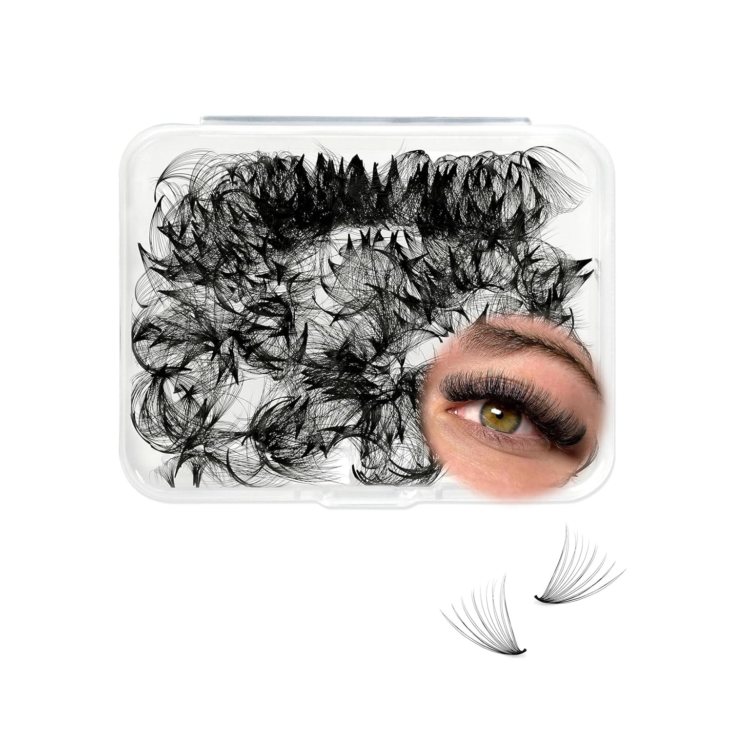 10 Premade Loose Fans | 0.07 MM| 12MM | 500 PCS