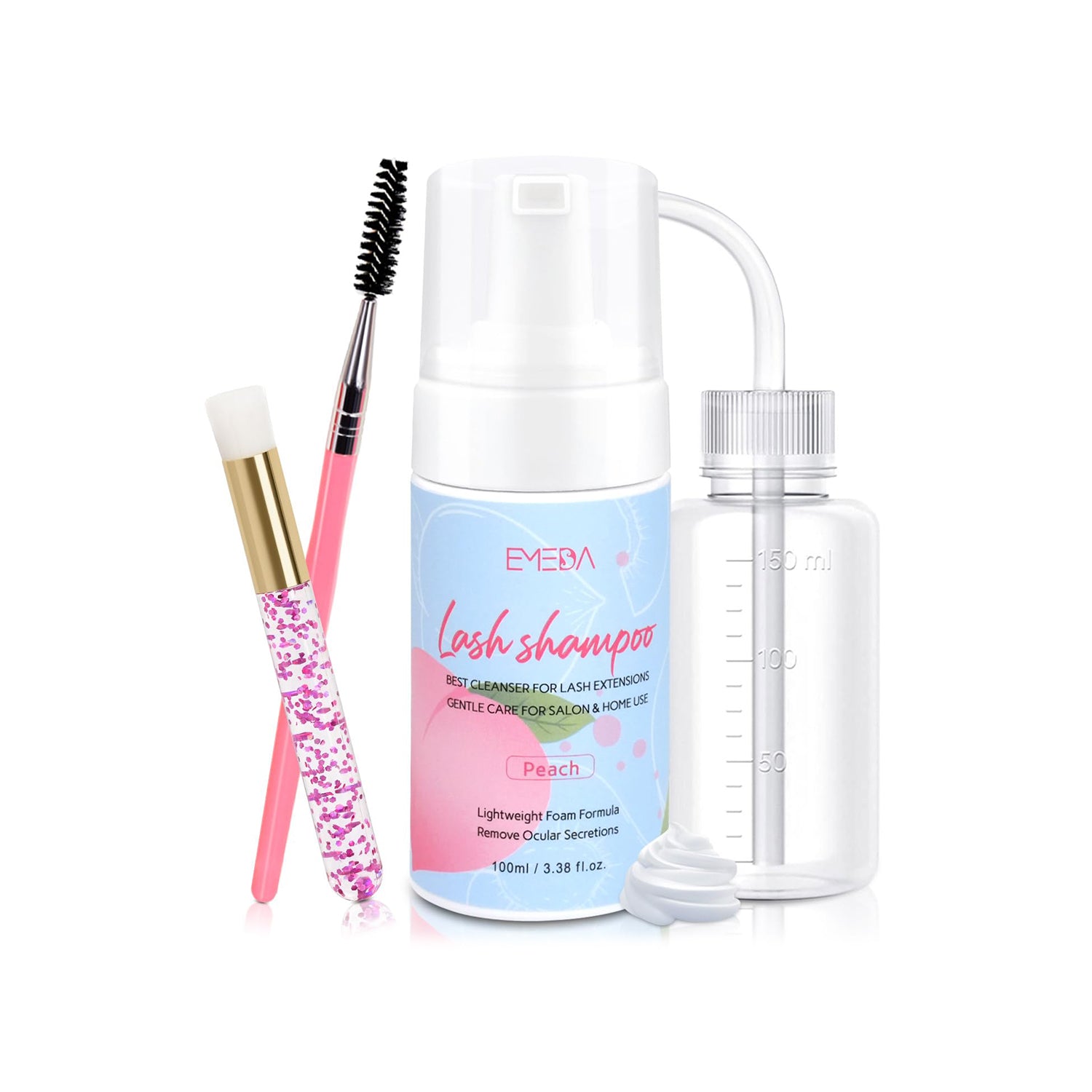 100ML Gentle Lash Shampoo Kit | Peach