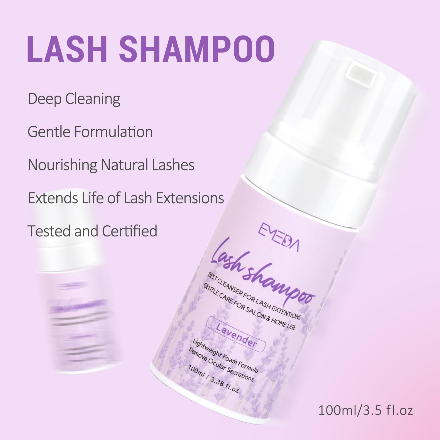 100ML Gentle Lash Shampoo Kit | Lavender