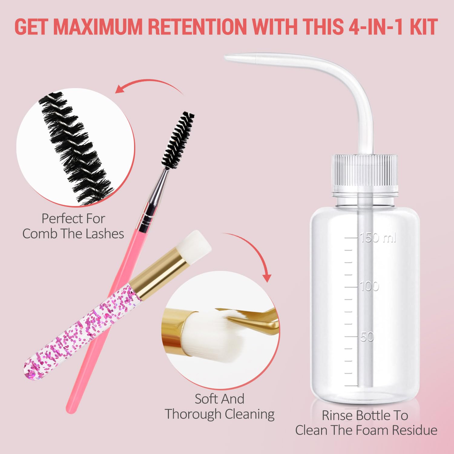 100ML Gentle Lash Shampoo Kit | Strawberries