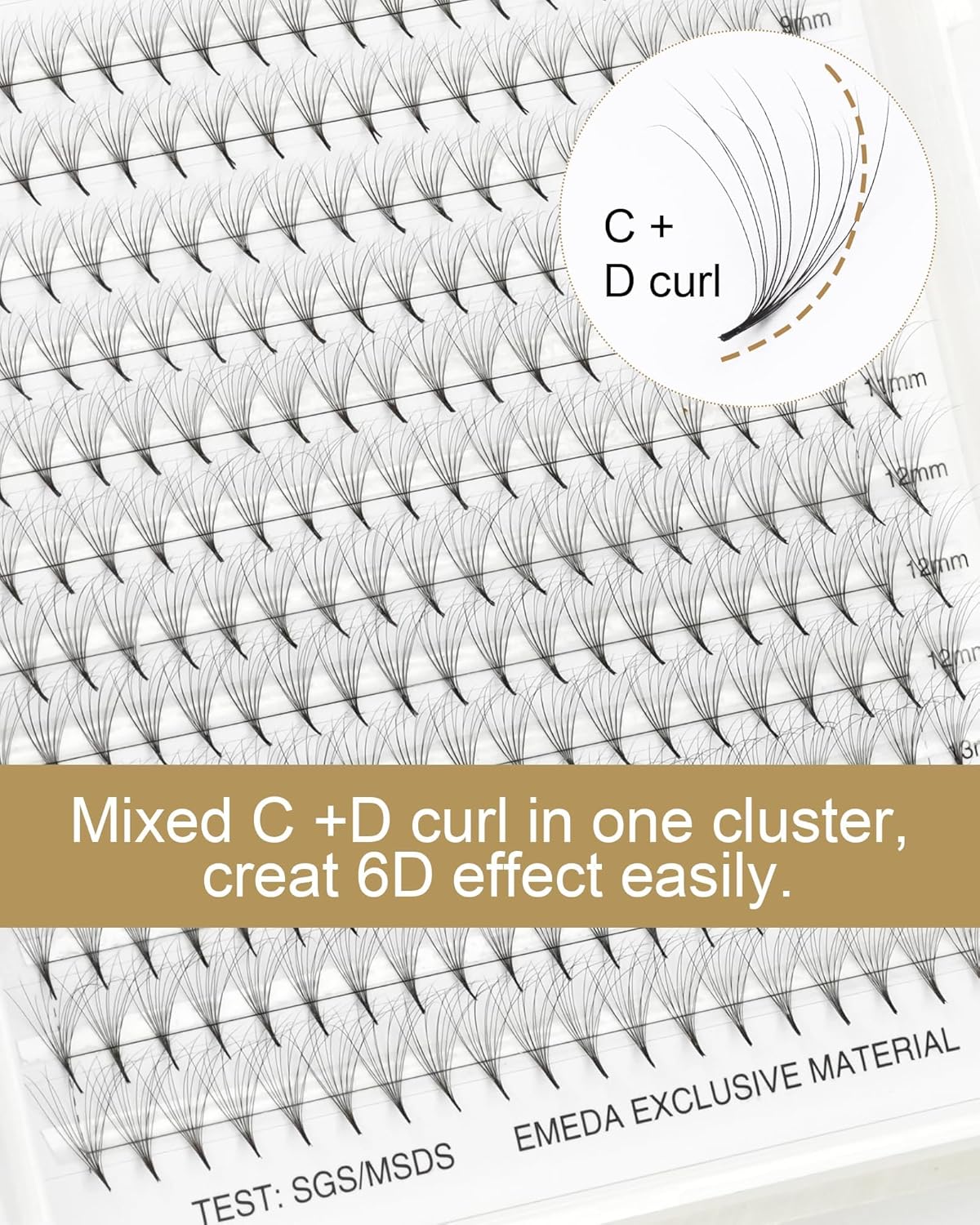 0.05 mm| C+D Curl | 9-14 MM | 3D Double Layer Premade Fans