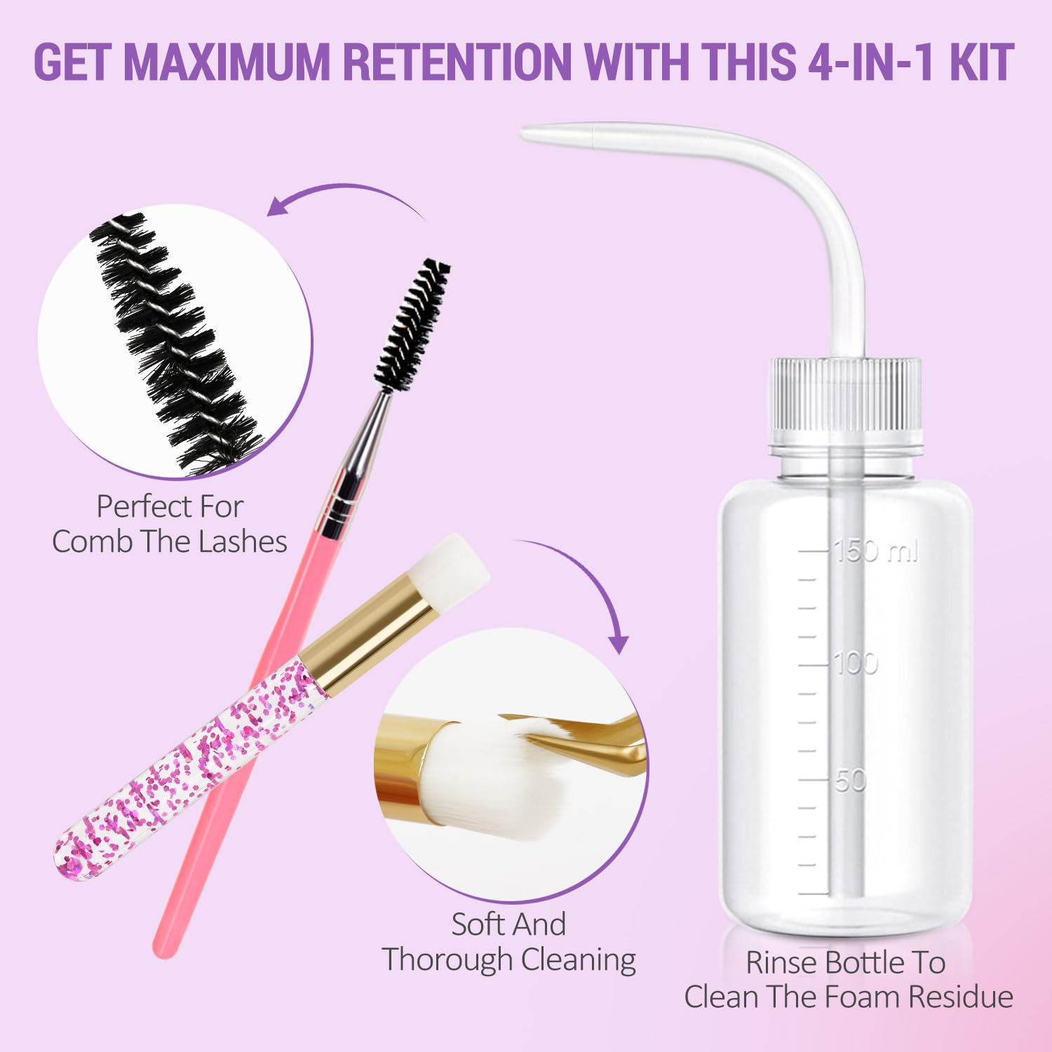 100ML Gentle Lash Shampoo Kit | Lavender